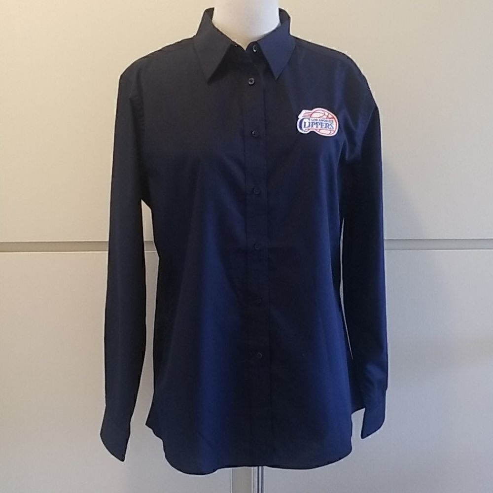 Navy Los Angeles Clippers Button Down Shirt, NWOT